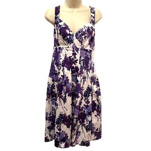 Dress Barn Women’s Dress Crisscross Sundress Floral Print Fit and Flare Size 10